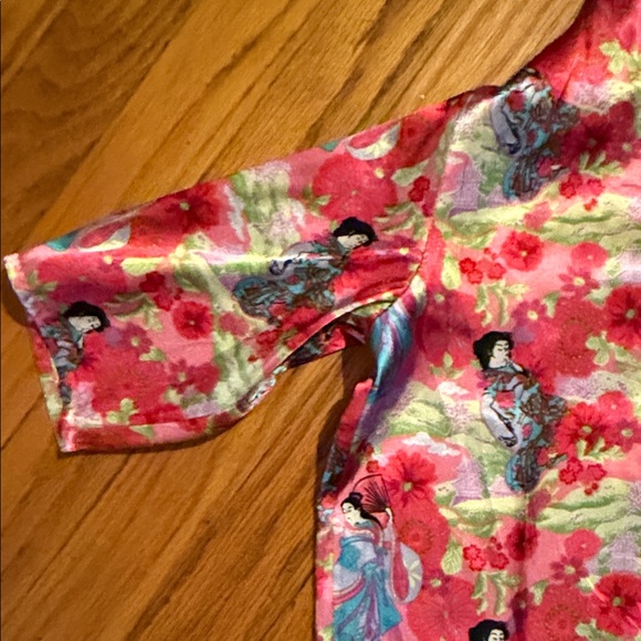 Floral Satin Kimono Top 5/6X - Picture 4 of 5